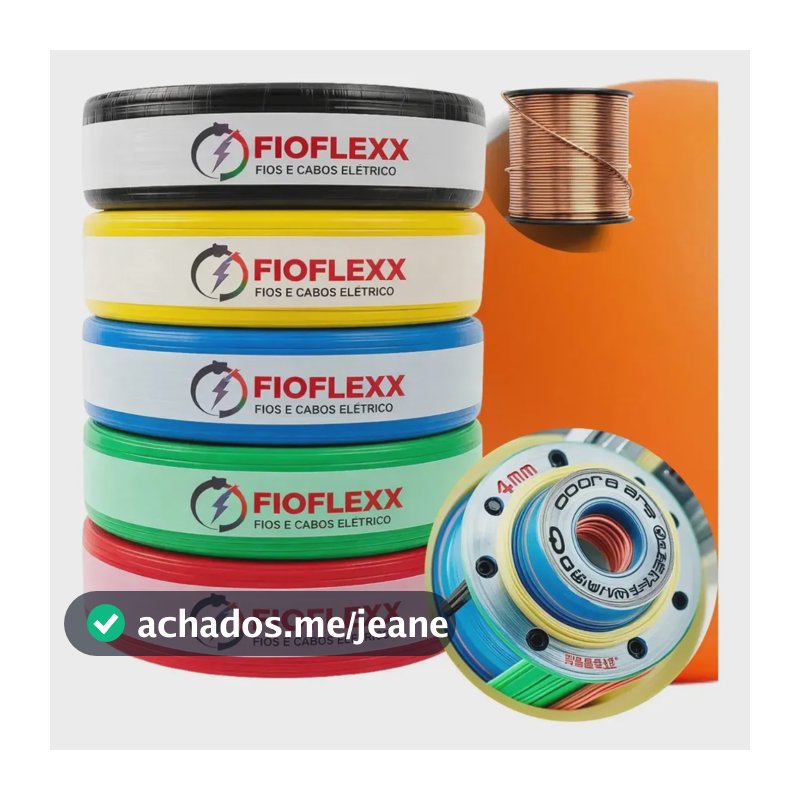 Fio Elétrico 4,0mm Cabo Flexível 4 0mm 750v Rolo 100 Metros Eletrico 4.0 Azul