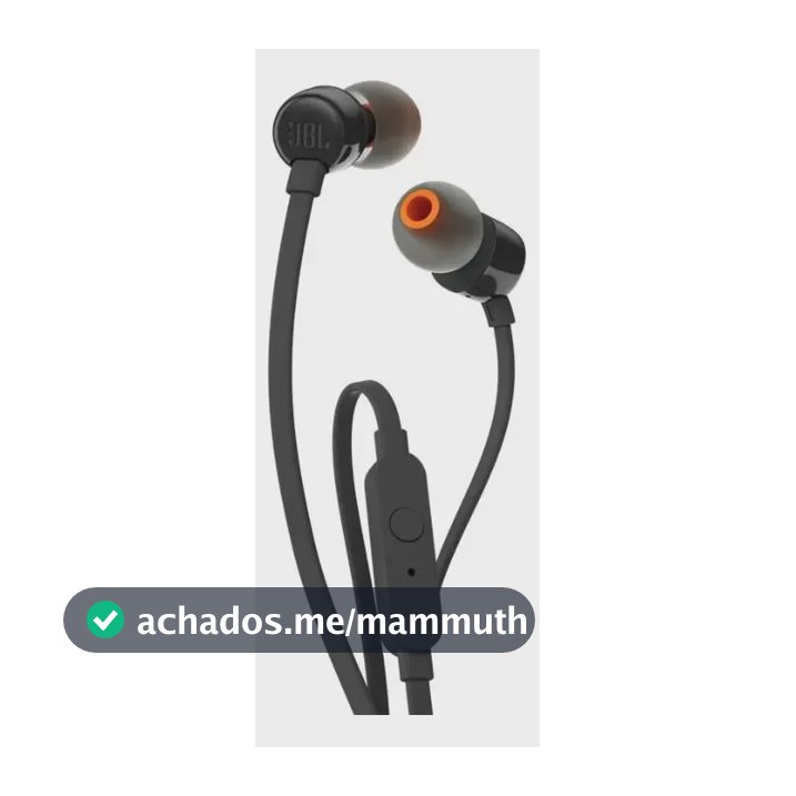Fone De Ouvido Intra-auricular Com Fio Jbl Tune 110 - Preto