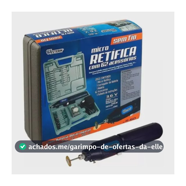 Micro Retifica Western Bateria Com 62 Acessórios E Maleta