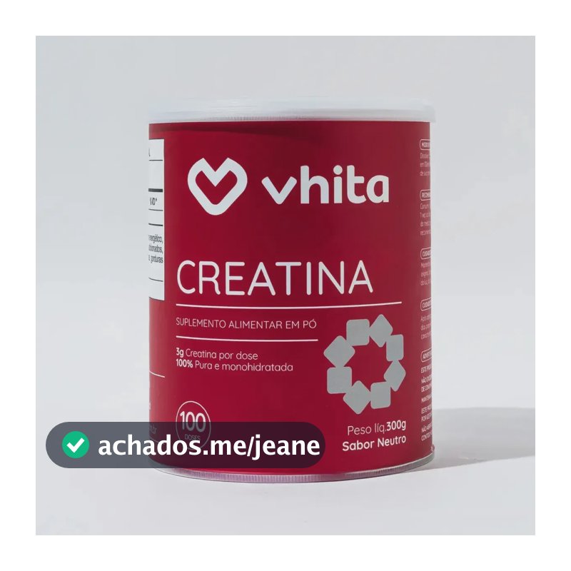 Creatina Pura Monoidratada 300G Vhita - 100 Doses