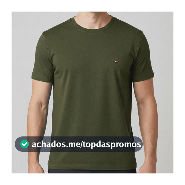 Camiseta Clássica Tommy Hilfiger Essential Cotton Tee