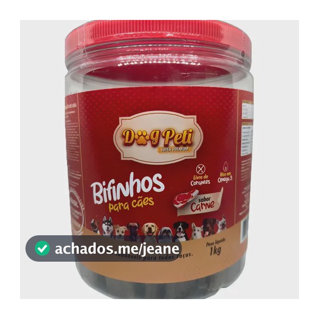 Dog Peti Super Premium Bifinho para Cães 1kg Carne Macio