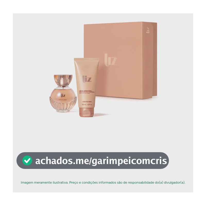 Kit Presente Natal Liz Boticário (2 Itens) Perfume 50 Ml