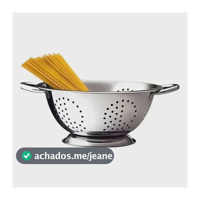 Escorredor De Macarrão Massa Aço Inox Utensílios De Cozinha