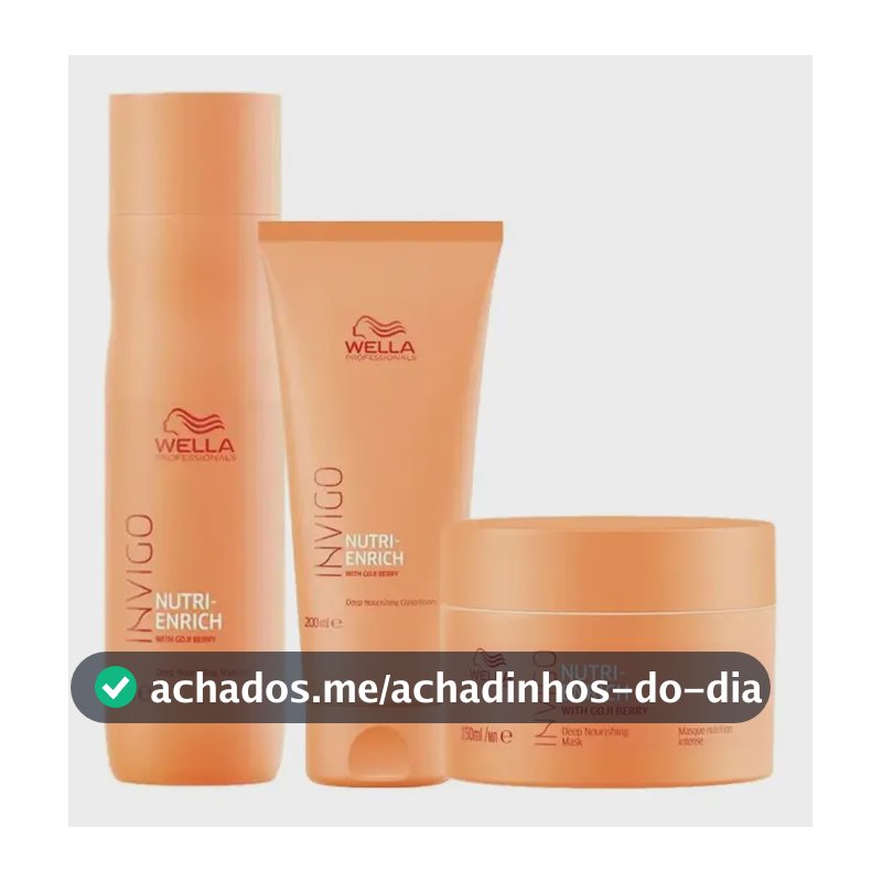 Kit Wella Invigo Nutri Enrich Sh 250 + Cond 200 + Masc 150