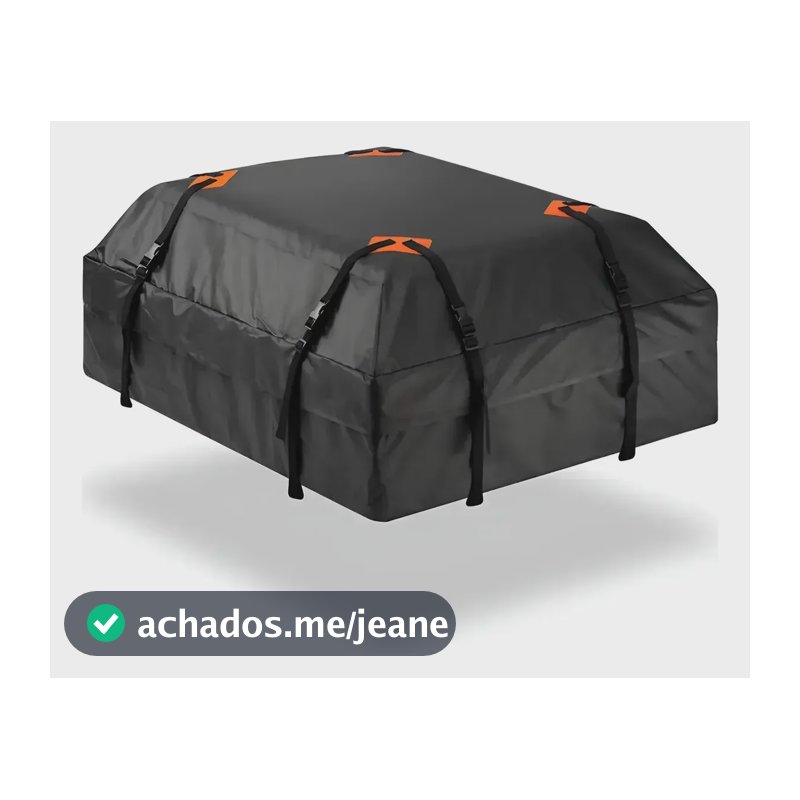 Bagageiro Teto Maleiro Impermeavel Dobravel 425l + Esteira Preto