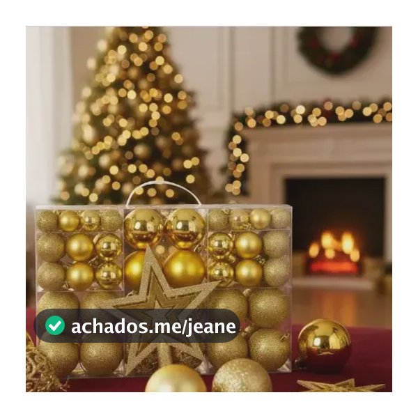 Kit Com 100 Bolas De Natal Lisas Foscas Glitter Enfeite Luxo Dourado
