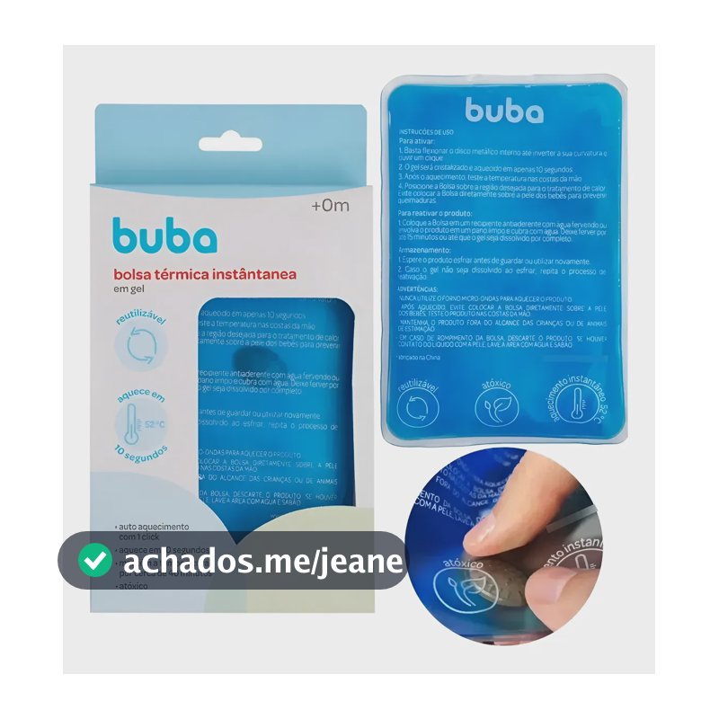Bolsa Térmica Cólica Dores Gel Instantânea Em Um Click -buba