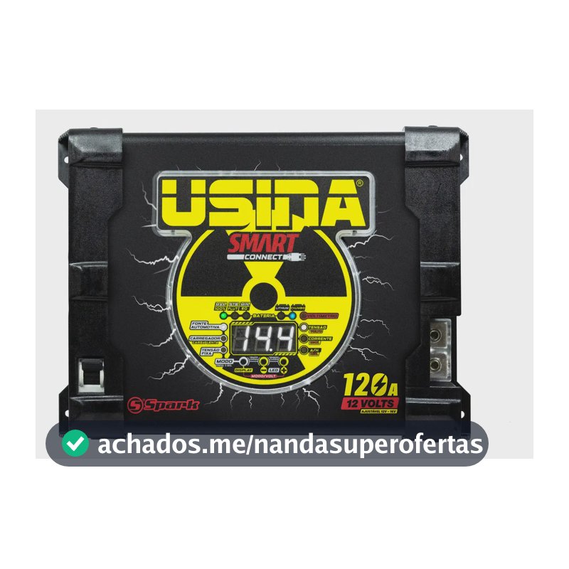 Fonte Carregador Usina Smart Connect 120A Bivolt