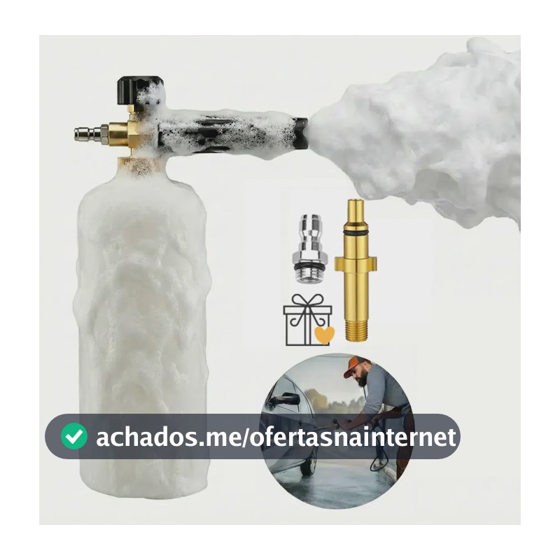 1l Snow Foam Canhão De Espuma Wap Com Rápida 1/4+14mm Engate Branco