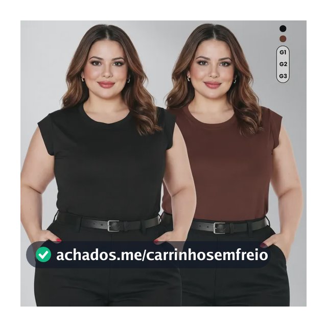 Kit 2 Blusa Muscle Tee Feminina Plus Size Versátil G1 G2 G3