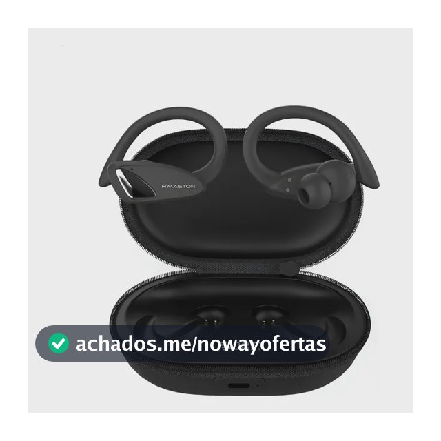 Fone De Ouvido Sem Fio Bluetooth Esportivo Gancho De Orelha Preto