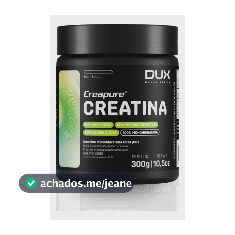 Creatina Dux 100% Creapure 300g Alemã Monohidratada Sem Sabor