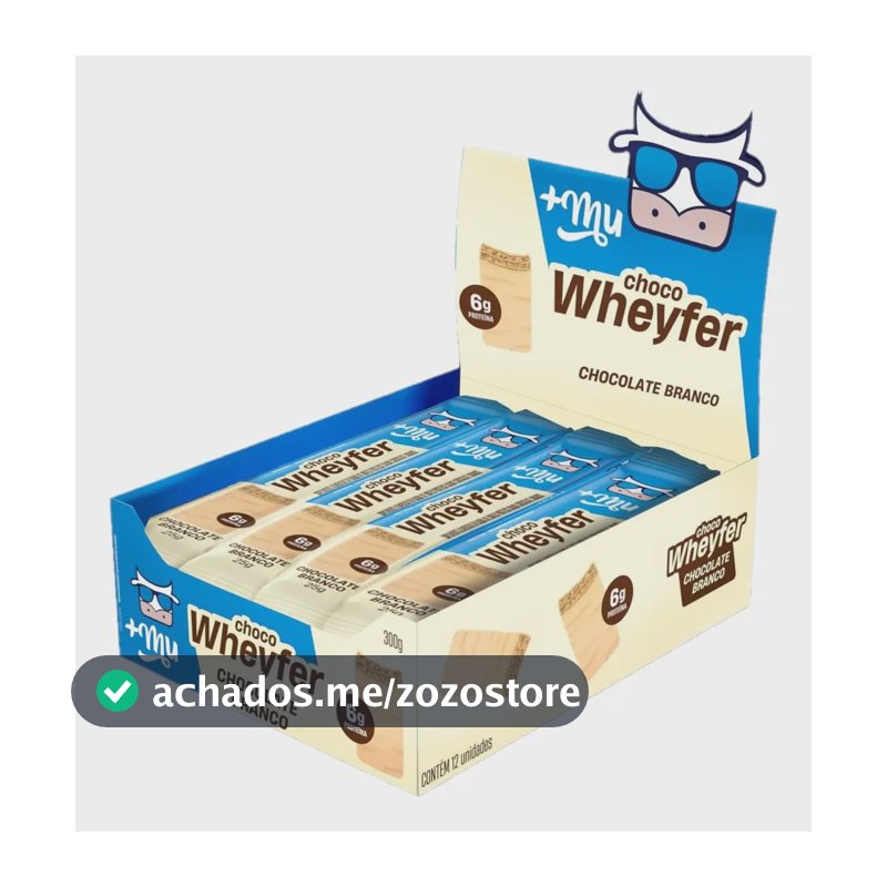 Proteína +mu Chocowheyfer Em Barra De Proteína Sabor Chocolate Branco 12 Un