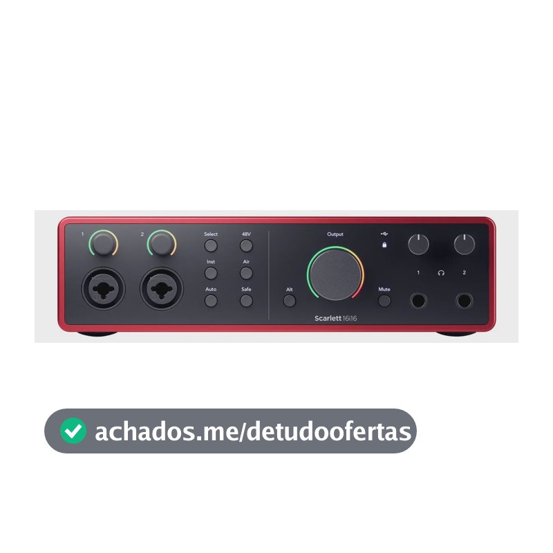 Interface Audio Focusrite Scarlett 16i16 4ª Geração Usb-c Cor Vermelho