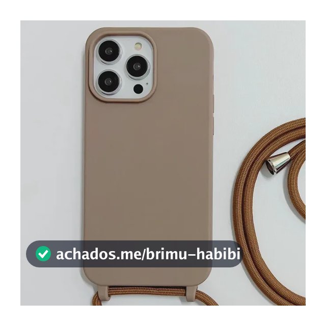 Capa Capinha Silicone Com Alça Cordão P Pescoço Para iPhone