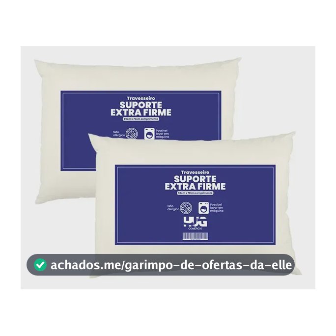 Kit 02 Travesseiro Hug Antialérgico Extra Firme 50cm 70cm