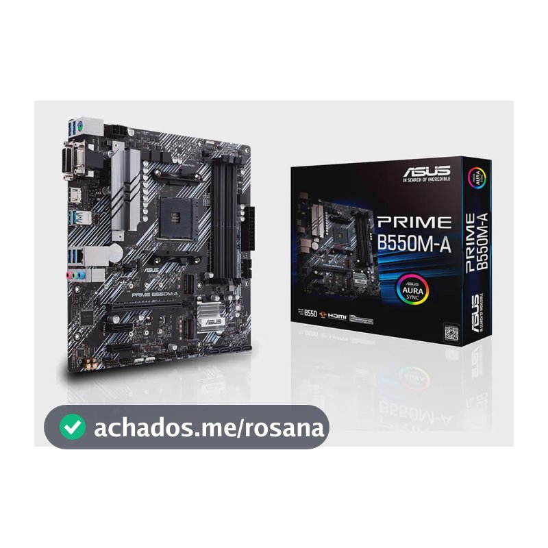 Placa-mãe Asus Prime B550m-a Amd Am4 Ddr4 90MB14I0-C1BAY0 Cor Preto