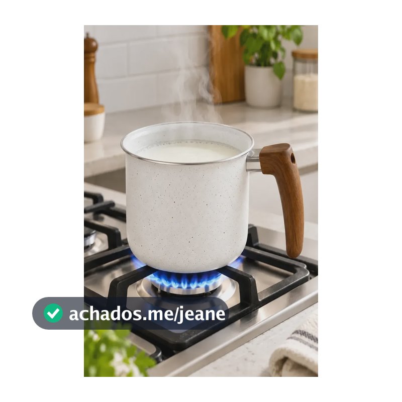 Fervedor Leiteira Antiaderente 1,5l Cerâmica Indução Canecão Branco