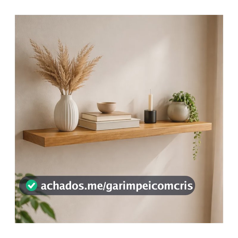 Prateleira 120x20 Mdf 25mm Com Suporte Invisível Freijó