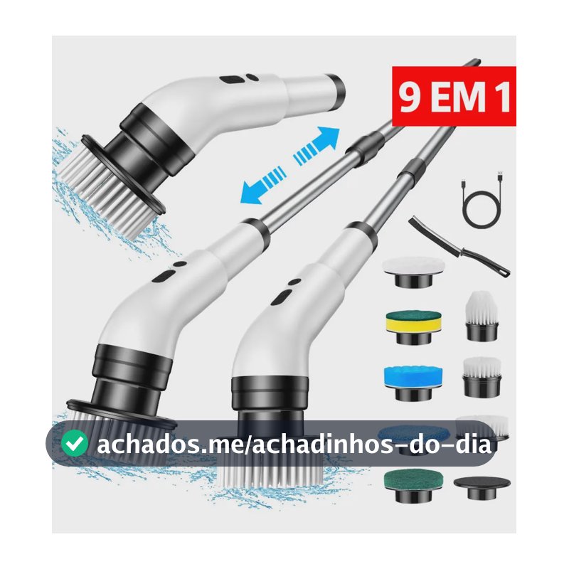 Escova Elétrica de Limpeza DeckCasa JY-6010 3000mAh 137 cm