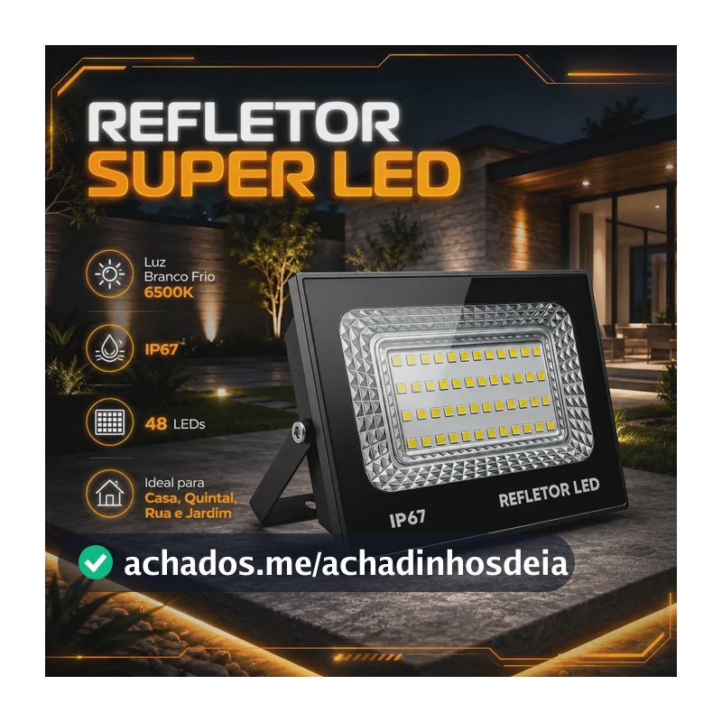 kit 2 Refletor Led 200w Holofote Bivolt Prova D'água Cor Branco Frio 6500k