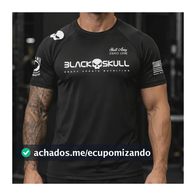 Camiseta Black Skull Dry Fit Soldado Bope Preta Original