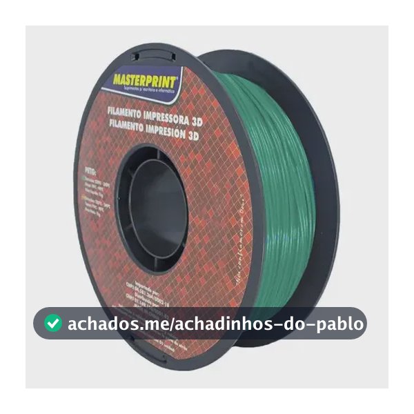 Filamento Impressão 3d Pet-g 1.75mm 1kg Masterprint Verde