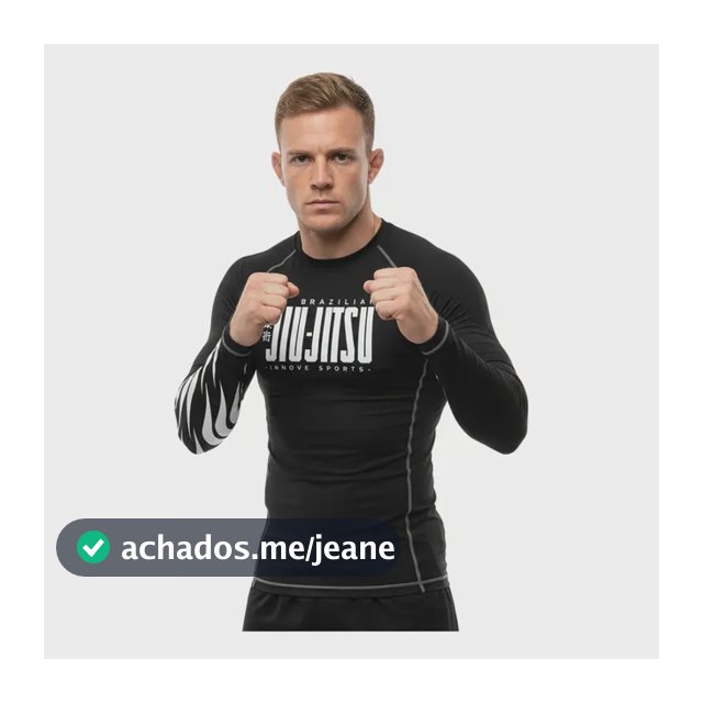 Rash Guard Manga Longa Jiu-jitsu Bjj Innove Preta
