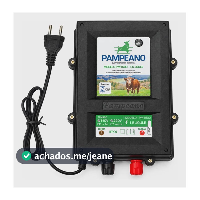 Aparelho De Choque Para Cerca Elétrica Rural Pampeano 150KM