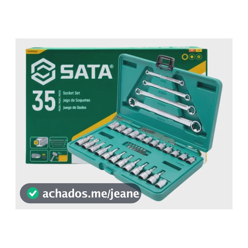 Jogo Soq E Chave Torx 35 Peças Sata 3/8 Com Maleta St09010sj