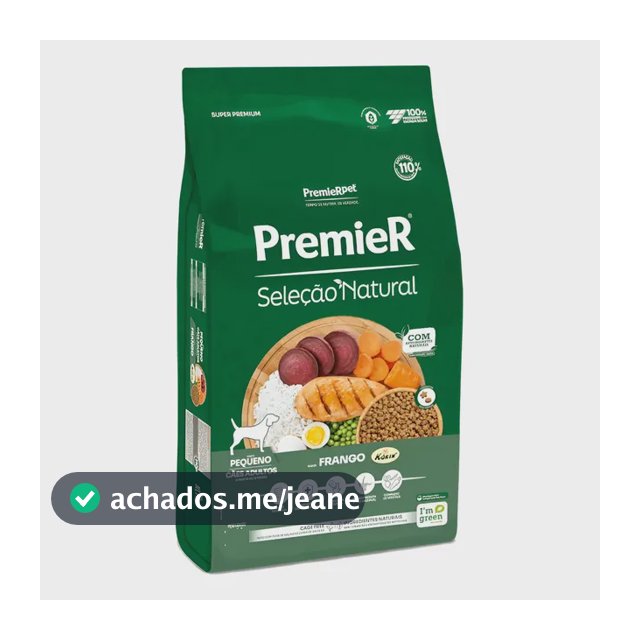 Ração Premier Seleção Natural Cães Adultos Porte Pequeno Frango 2,5 Kg