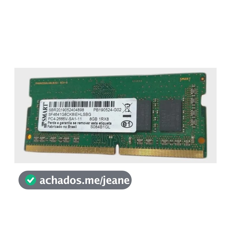 Memória RAM Verde 8GB PC4-2666V Smart