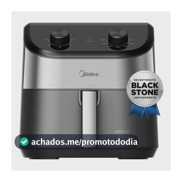 Fritadeira Air Fryer 5,5l Widemax Com Interior De Alumínio 1900w Midea