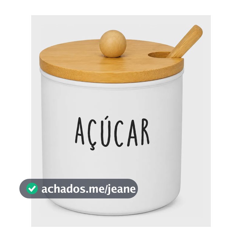 Açucareiro Doha de Vidro e Bambu com Colher - Hauskraft