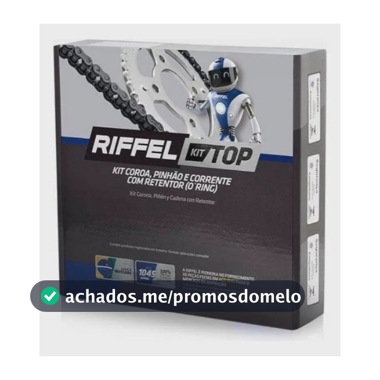Kit Relação Riffel Cg 150/160 Titan Fan Start Cargo Mix Com Retentor Padrão Original - 2004 A 2025