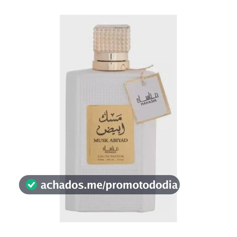 Perfume Manasik Musk Abiyad 100ml EAU de Parfum - Compartilhável