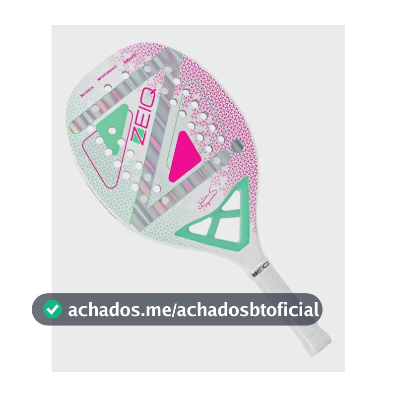 Raquete De Beach Tennis Zeiq Advanced Julia Nogueira 3k Branco
