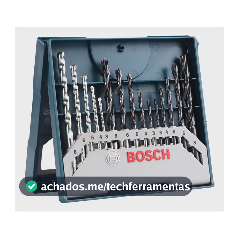 Jogo De Brocas Furadeira Para Madeira Concreto Meta Bosch