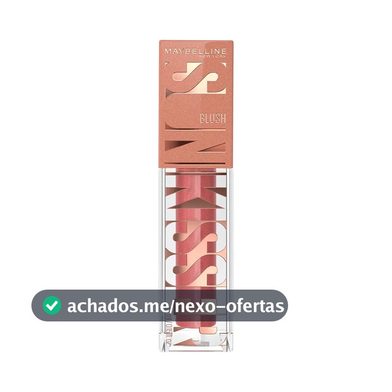 Blush Líquido Multifuncional com Vitamina E, Efeito Glow Natural, Fácil Aplicação, Longa Duração 12h, Cor City Sizzle, Sunkisser Maybelline NY, 4,7ml