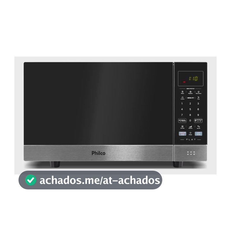 Micro-Ondas PMO30F Flat 28L Preto Espelhado Philco 220V