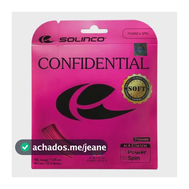 Corda De Raquete Solinco Confidential Soft Rosa 1.25 - Set 12.5 Cm Rosa-chiclete