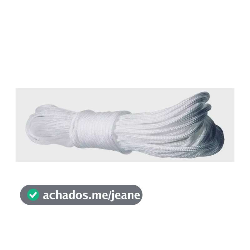 Corda Para Varal 25m 3mm Branco Polipropileno Extensível Cordas Prime Teto/Parede