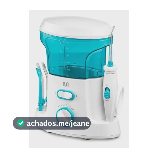 Irrigador Oral Clearpik Family 600ml Bivolt Com 5 Bicos Para Limpeza Profunda De Aparelhos Ortodônticos Implantes E Gengivas - HC037