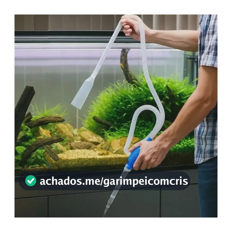 Sifão Limpeza Com Bomba Manual Para Aquário Sugador Sujeiras