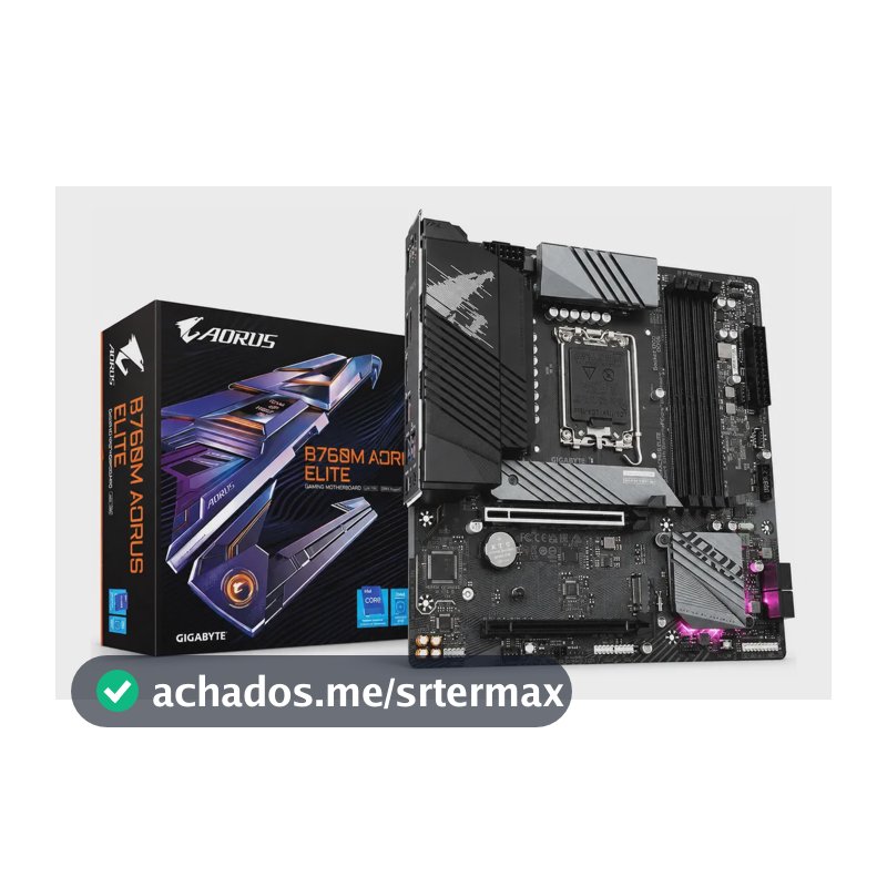 Placa Mãe Gigabyte Intel 1700 B760m Aorus Elite 4x Ddr5 Matx Cor Preto