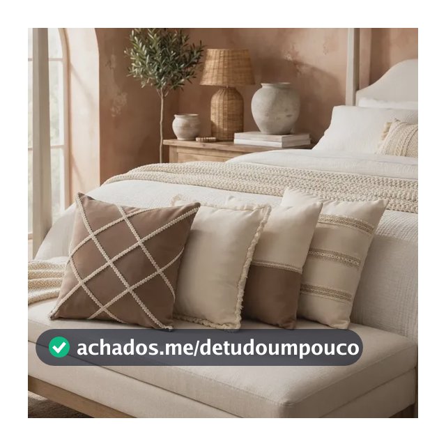 Kit 4 Capas Almofada Luxo Linho Estilo Boho Chic Exclusivo
