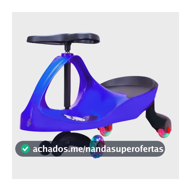 Carrinho Rolimã Zig Zag Car 360 Roda Led Colorido - Castela Cor Azul Com Preto