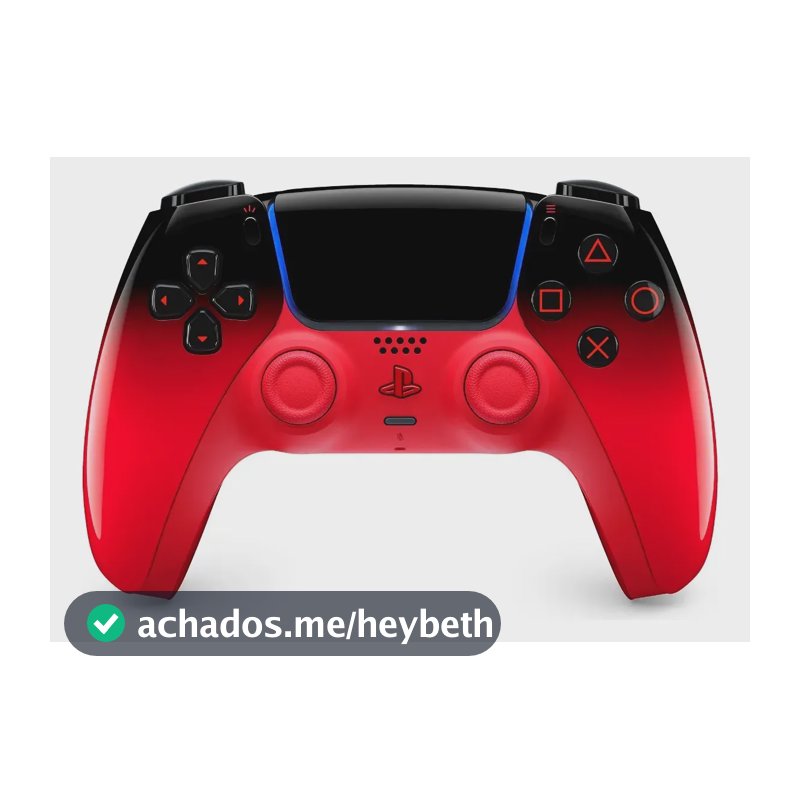 Controle Sem Fio Sony DualSense Hyperpop para PS5, Vermelho Techno Red