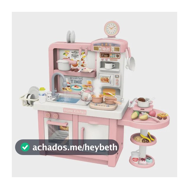 Cozinha Infantil Pia Forno E Fogão C/ Fumaça Replay Kids